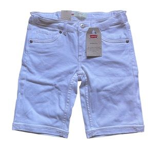 NEW Levi’s Big Girl Bermuda Shorts size 12 White
